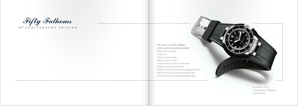 Art Direction of BLANCPAIN Watches Catalogue